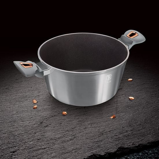 Nồi Berlinger Haus BH/6012 24cm Moonlight - màu xám/vàng hồng