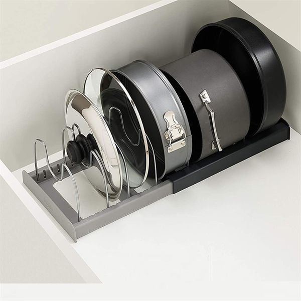 Khay đựng nồi, chảo, vung Joseph Joseph 85167 DrawerStore™ Ausziehbarer Kochgeschirr Organizer - Grau/Taube VE 4