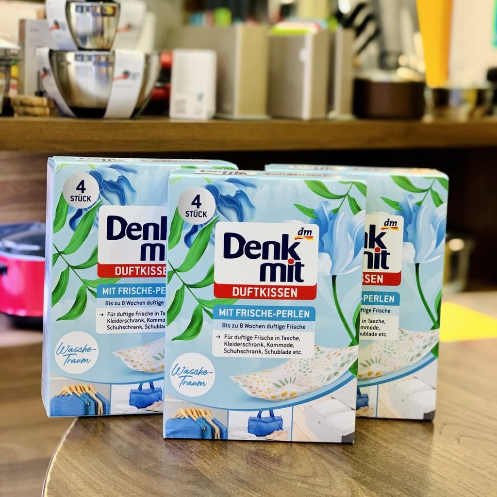 Túi thơm quần áo Denkmit Wäscheduft Kissen Sensual Fresh, 4 St (đóng 9 hộp/thùng)