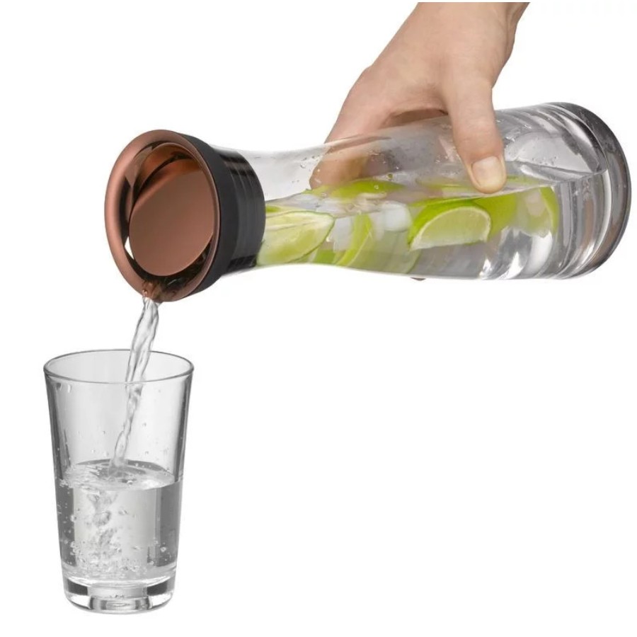 Bình thủy tinh WMF Wasserkaraffe Basic 1L (nắp đồng)