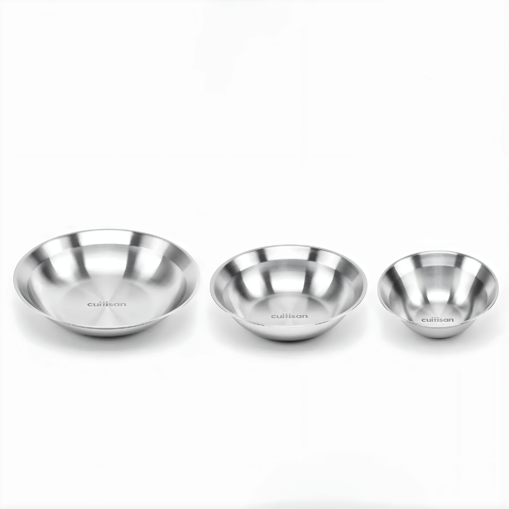 Set 3 đĩa sâu lòng inox tròn Cuitisan EC11-043S3