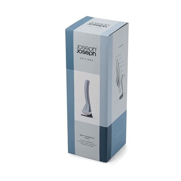 Bộ dụng cụ nấu ăn 5 món kèm giá đỡ Joseph Joseph 10526 Editions Nest™ Küchenhelfer Plus, 5-teiliges Set – Sky (màu xanh)