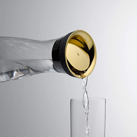 Bình thủy tinh WMF Wasserkaraffe Basic 1L (nắp vàng)