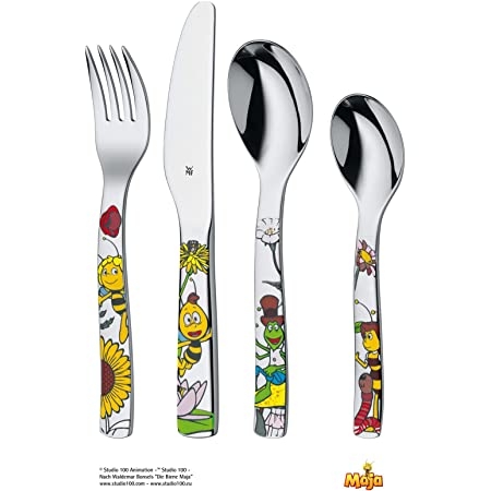 Set bát, đĩa, dụng cụ dao thìa dĩa ăn cho bé hoạ tiết Minions WMF Kinderbesteck-Set 6-teilig