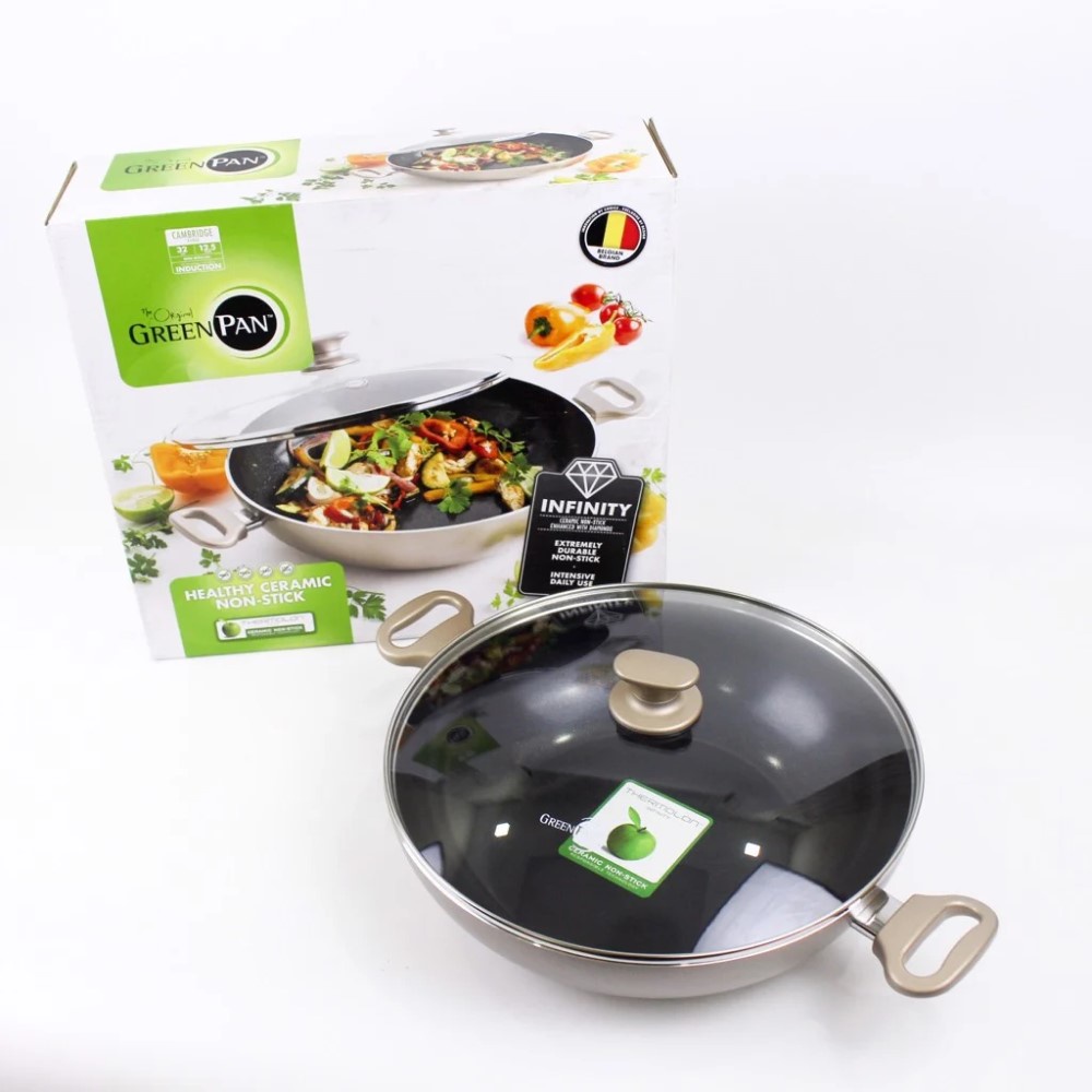 Nồi chảo chống dính sâu lòng Greenpan 32cm màu đồng