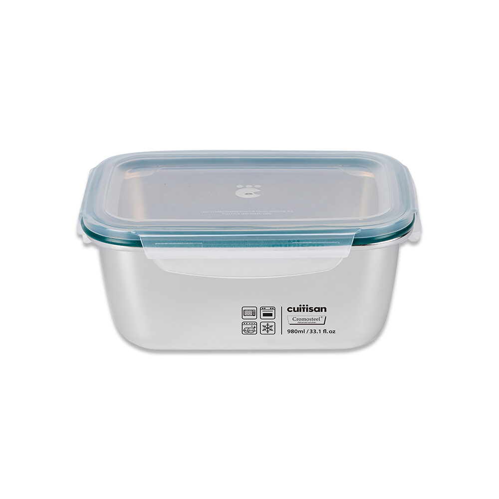 Hộp đựng thực phẩm inox chữ nhật Cuitisan Simple EC7-PS06 980ml