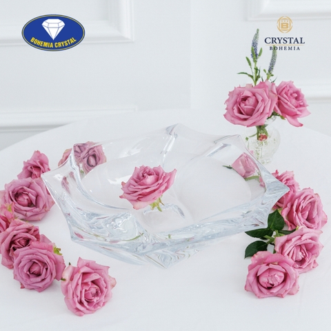 Bohemia - Đĩa pha lê đựng bánh kẹo, hoa quả Neptune 33cm