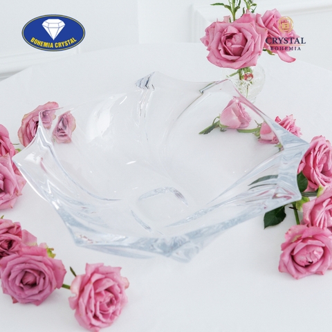Bohemia - Đĩa pha lê đựng bánh kẹo, hoa quả Neptune 33cm