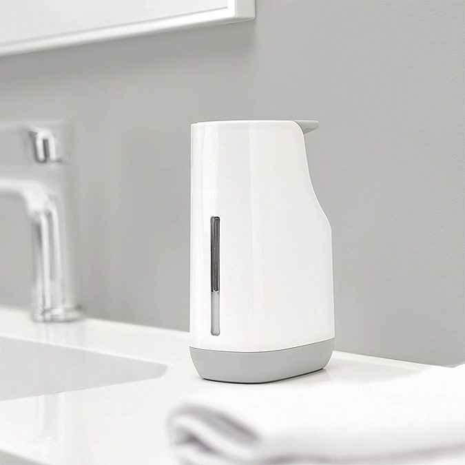 Bình xà phòng Joseph Joseph 70512 Slim Compact Soap Pump màu trắng xám