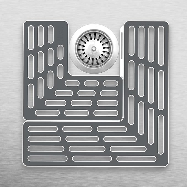 Set 2 tấm lót bồn rửa bảo vệ ly thủy tinh Joseph Joseph Saver (Grey)