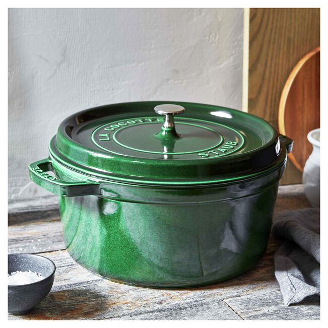 Staub - Nồi tròn màu xanh rêu - 26cm (5.2L)