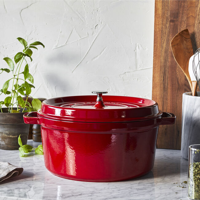 Staub - Nồi tròn màu đỏ cherry - 24cm (3.8L)