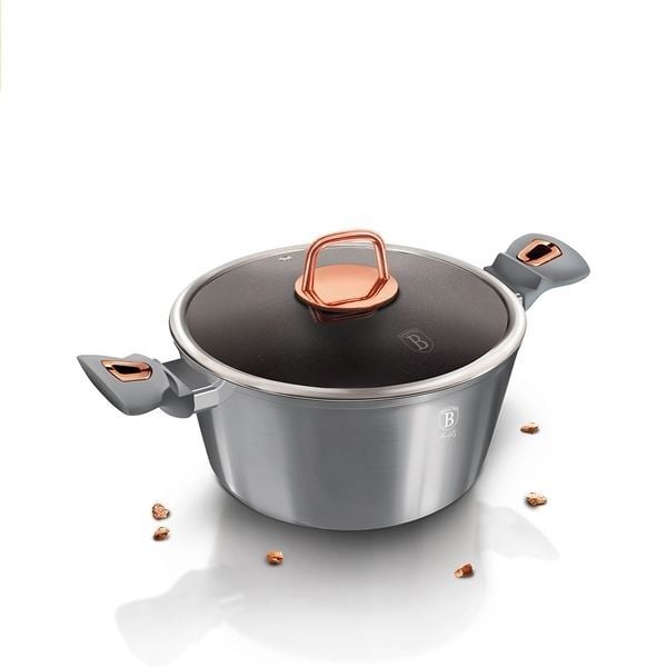 Nồi Berlinger Haus BH/6012 24cm Moonlight - màu xám/vàng hồng