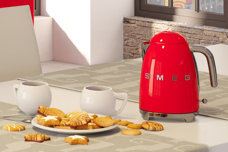 Ấm siêu tốc SMEG KLF03RDEU màu đỏ