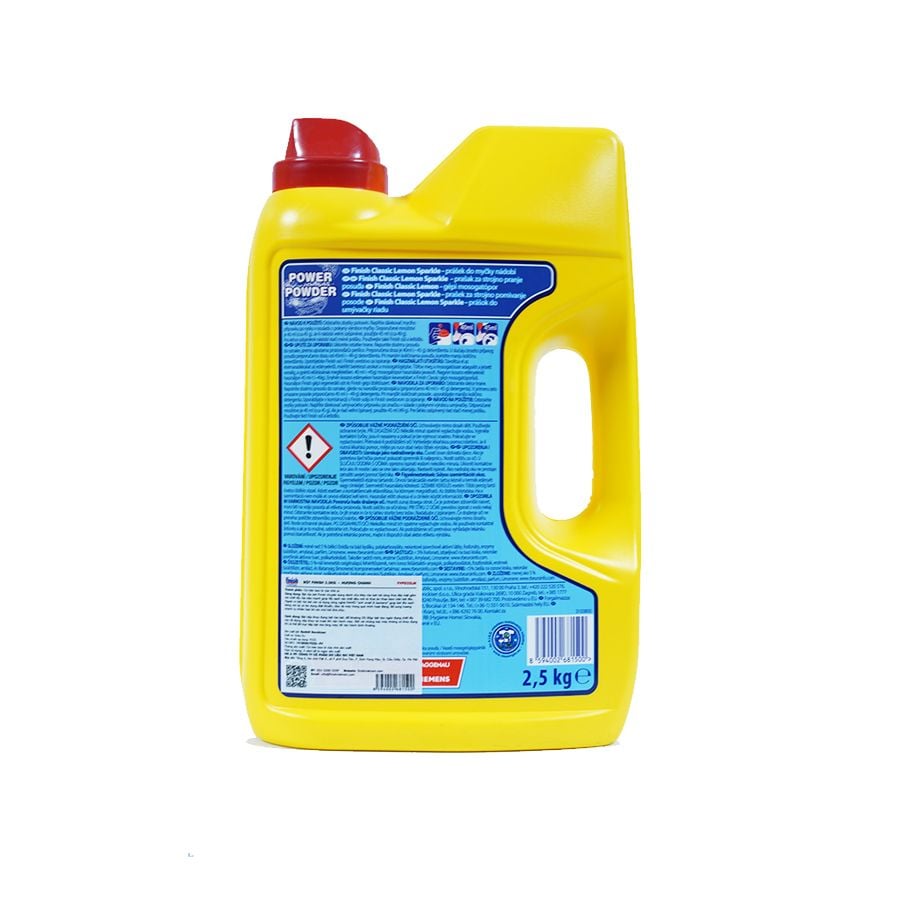 Bột Rửa Bát Finish classic Dishwasher Powder Lemon, 1kg Hương Chanh (thùng 12 can)
