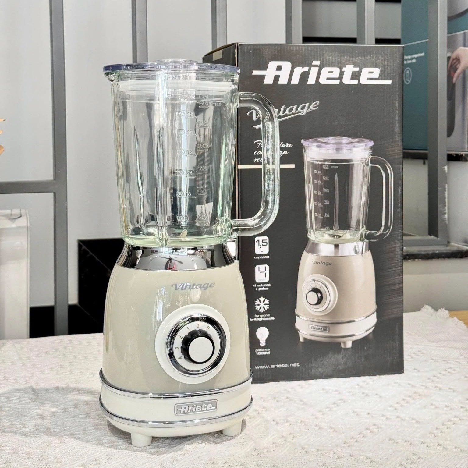 Máy xay sinh tố Ariete 00C058303AR0 màu kem