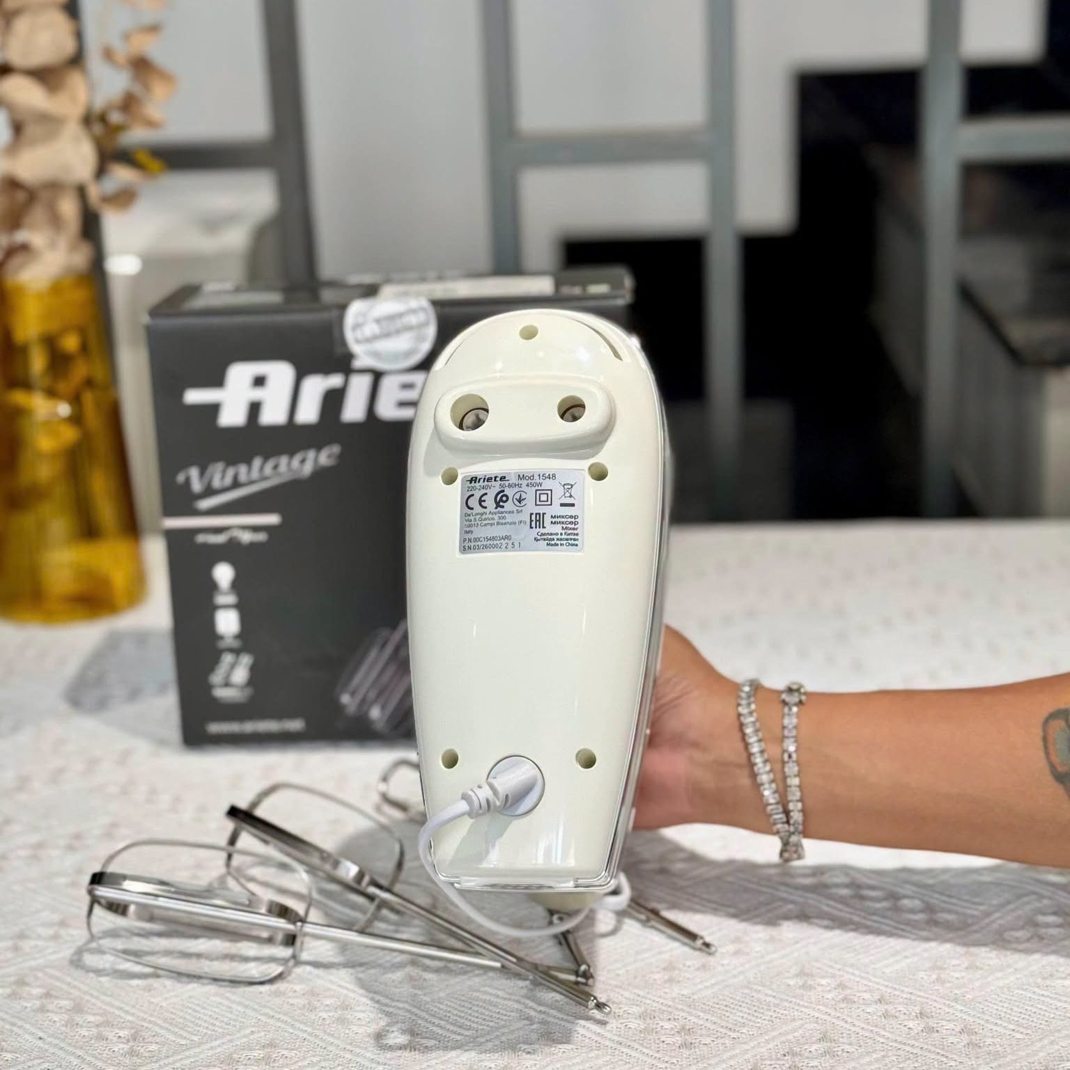 Máy đánh trứng Ariete 00C154803AR0 màu kem
