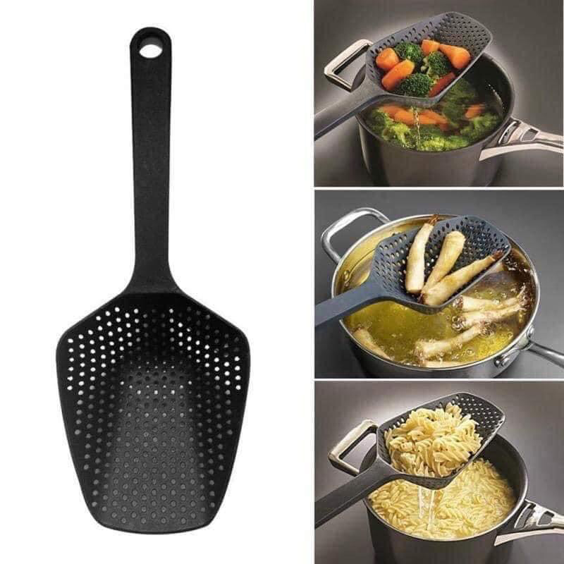 Muôi thủng Joseph Joseph 10066 Scoop™ Plus - Löffelsieb Groß - Schwarz VE 4 (màu đen)