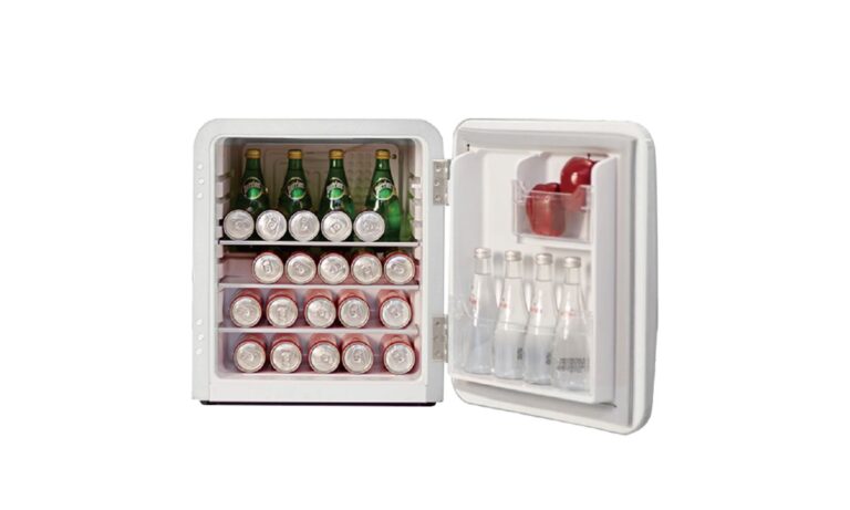 Tủ lạnh mini retro HCK BC-46R 48L màu trắng cánh kín