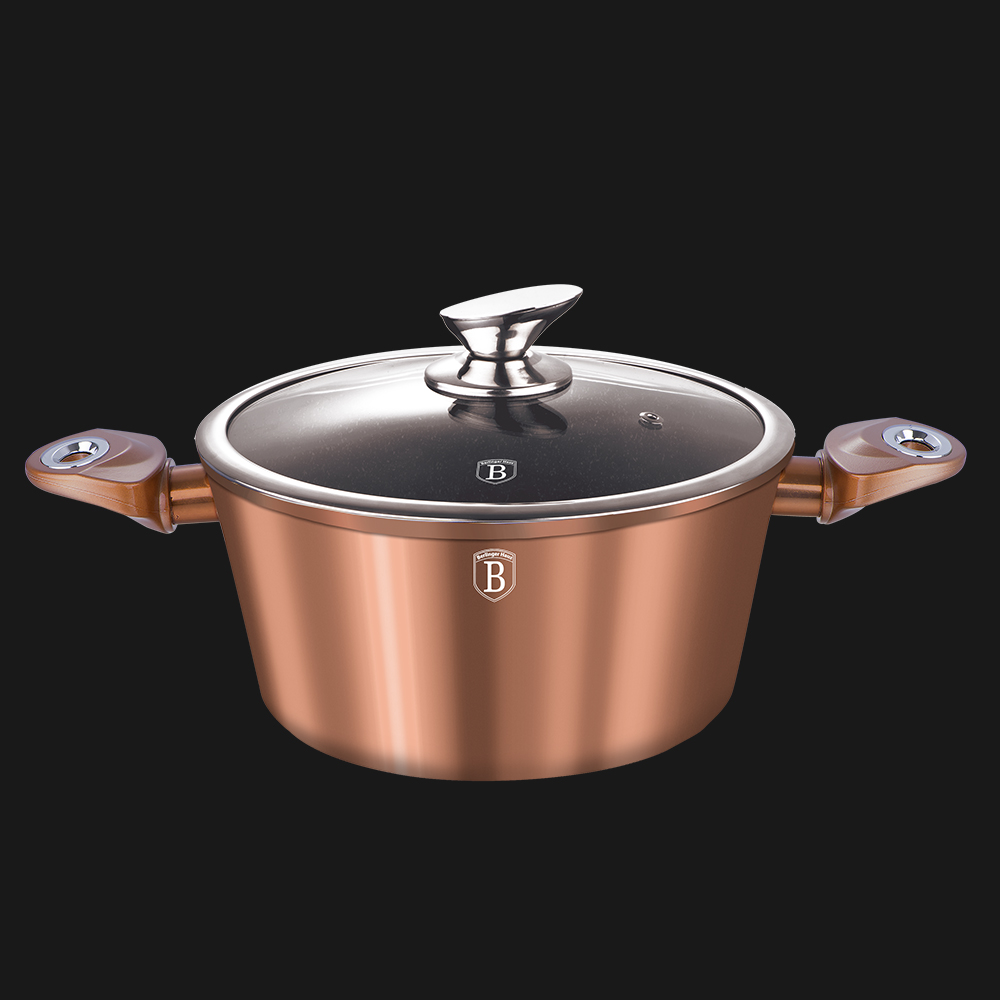 Nồi có nắp Berlinger Haus BH/1516N 28cm - màu vàng hồng