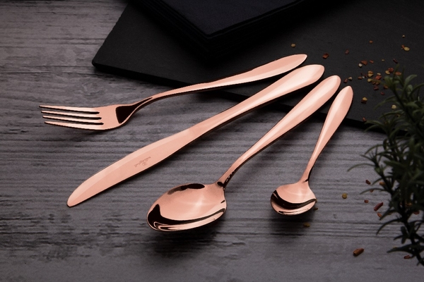 Bộ dao thìa dĩa 24 chi tiết Berlinger Haus BH/2623A -vàng hồng