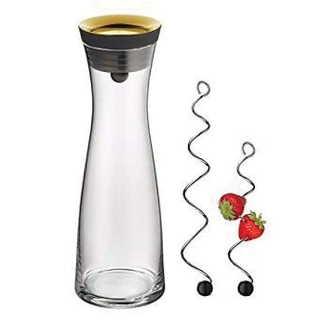 Bình thủy tinh WMF Wasserkaraffe Basic 1L (nắp vàng)