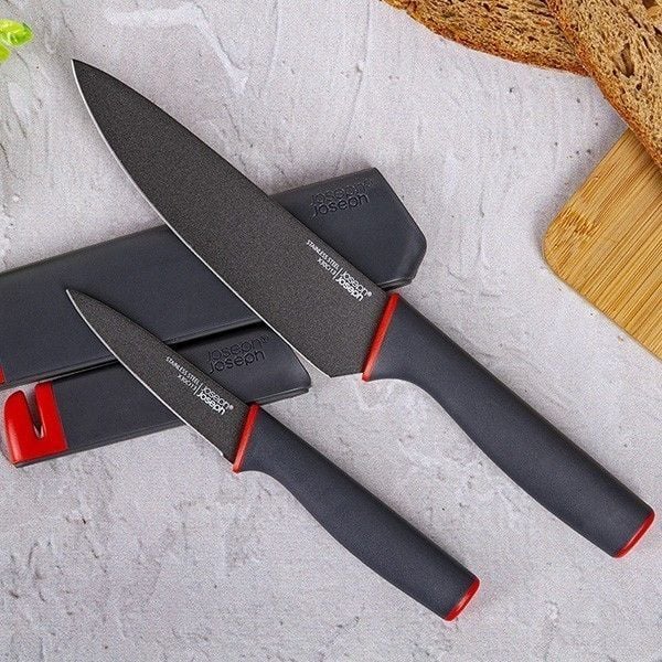 Set 2 dao Joseph Joseph Slice & Sharpen 10146 Black/Red