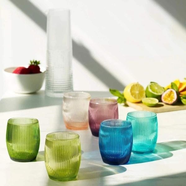 Set 6 cốc pha lê IVV Gluglu 300ml 6 màu