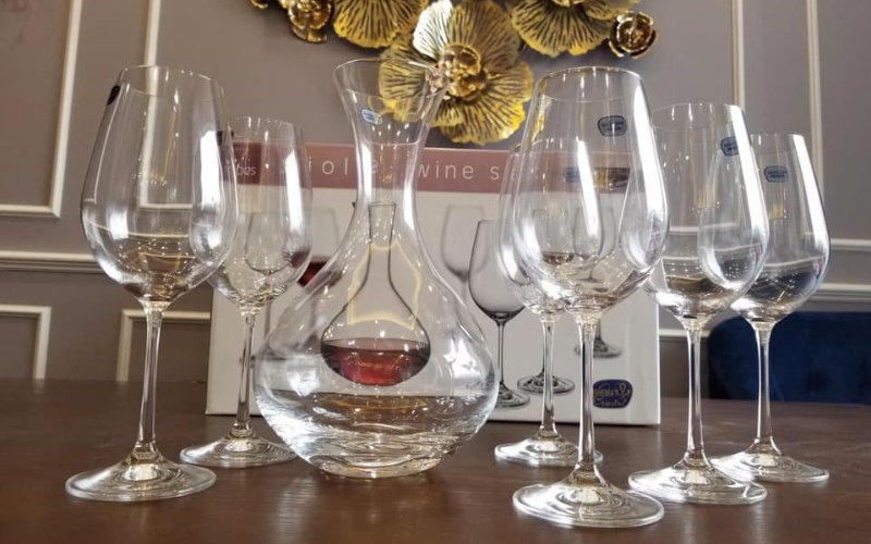 Bộ 6 ly kèm 1 bình thở nguyên set Bohemia Viola