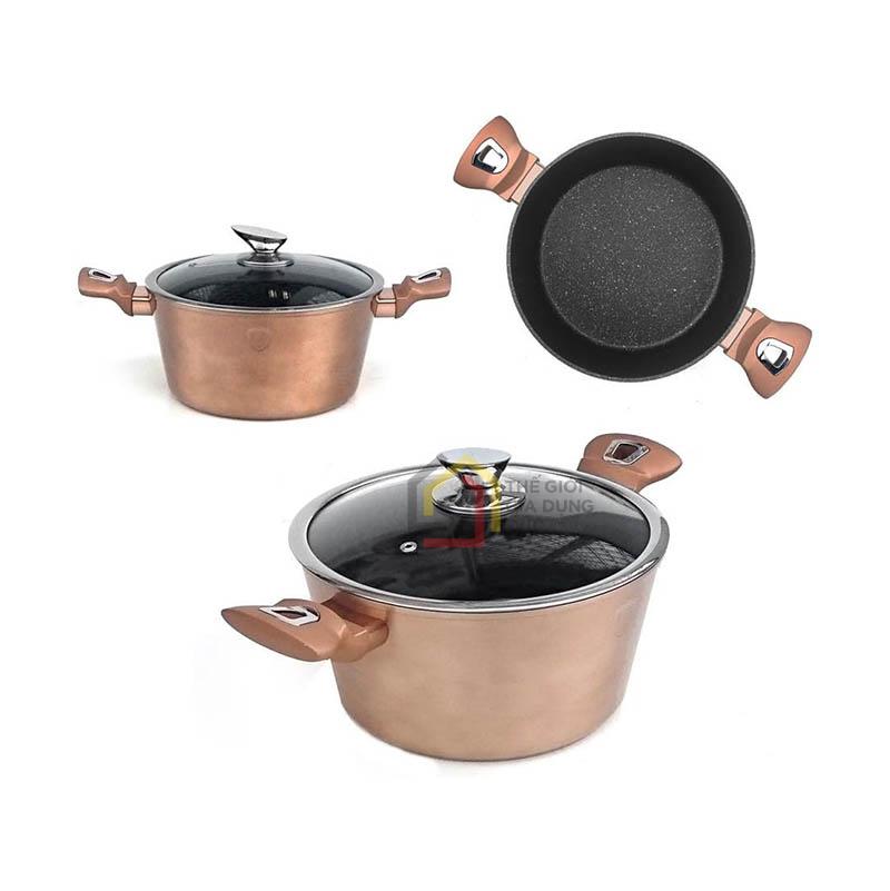 Bộ nồi 10 chi tiết Berlinger Haus BH/1220N Rose gold collection - màu vàng hồng