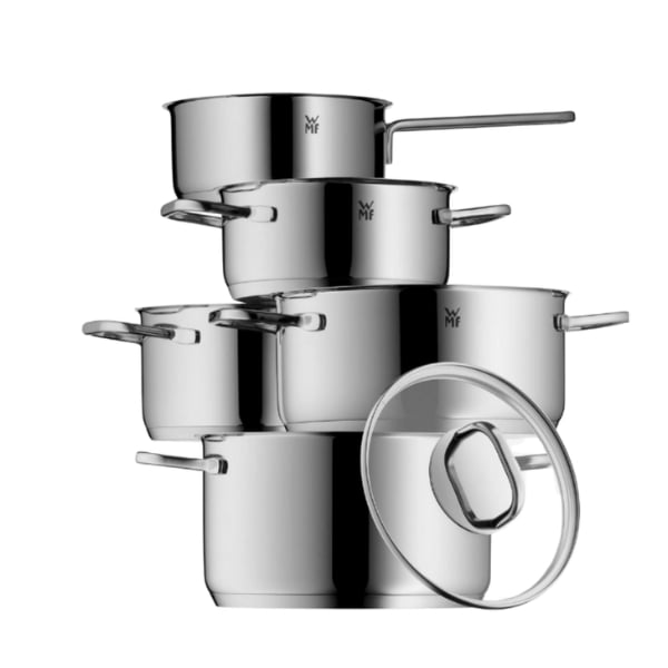 Bộ nồi WMF Inspiration 5 món(4 nồi, 1 quánh) (vung kính)