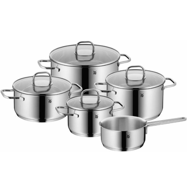 Bộ nồi WMF Inspiration 5 món(4 nồi, 1 quánh) (vung kính)