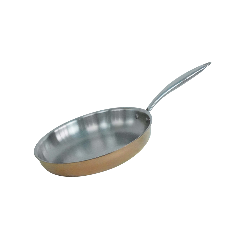 Chảo inox Ciwete Royal Knight màu vàng đồng 24cm
