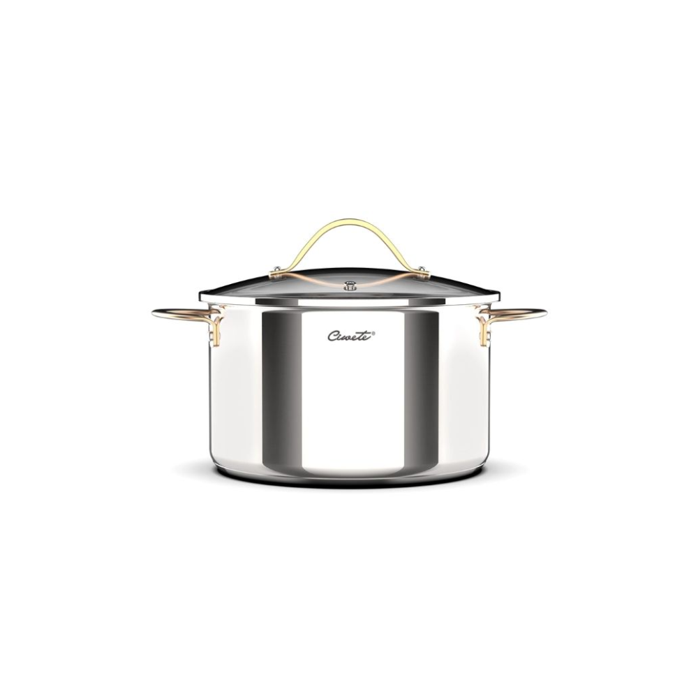 Nồi inox Ciwete Royal Knight Series 20cm vung kính