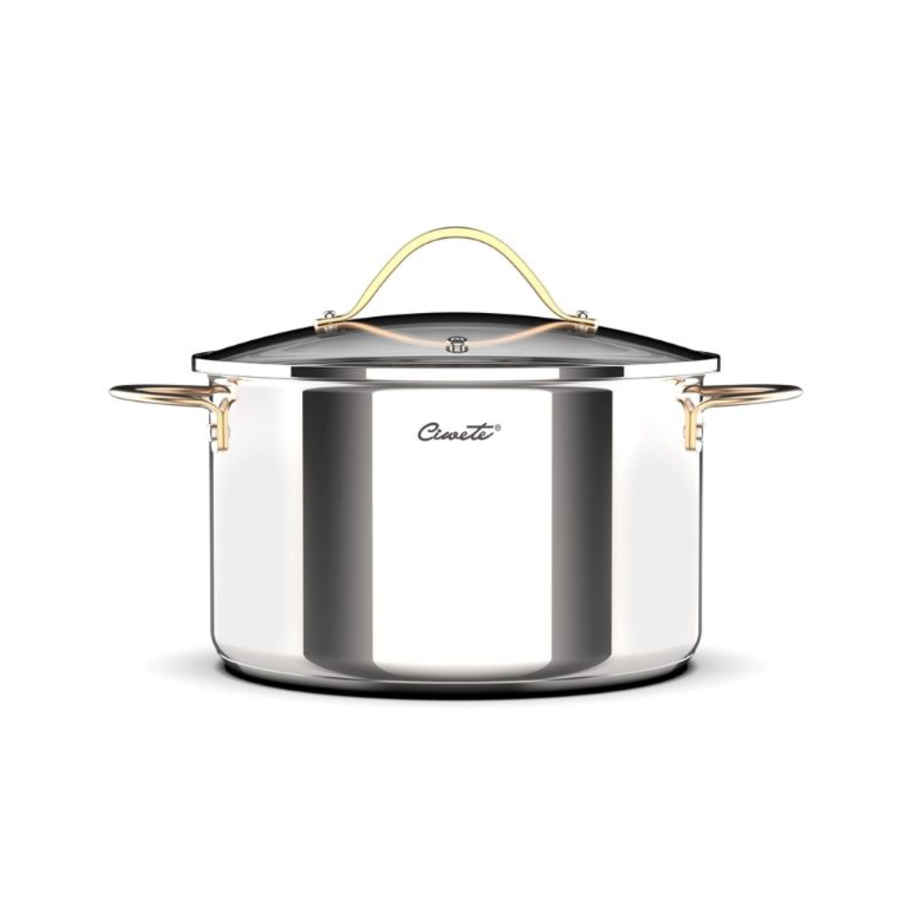 Nồi inox Ciwete Royal Knight Series 24cm vung kính