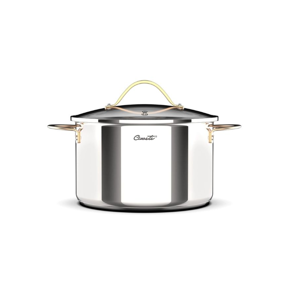 Nồi inox Ciwete Royal Knight Series 22cm vung kính