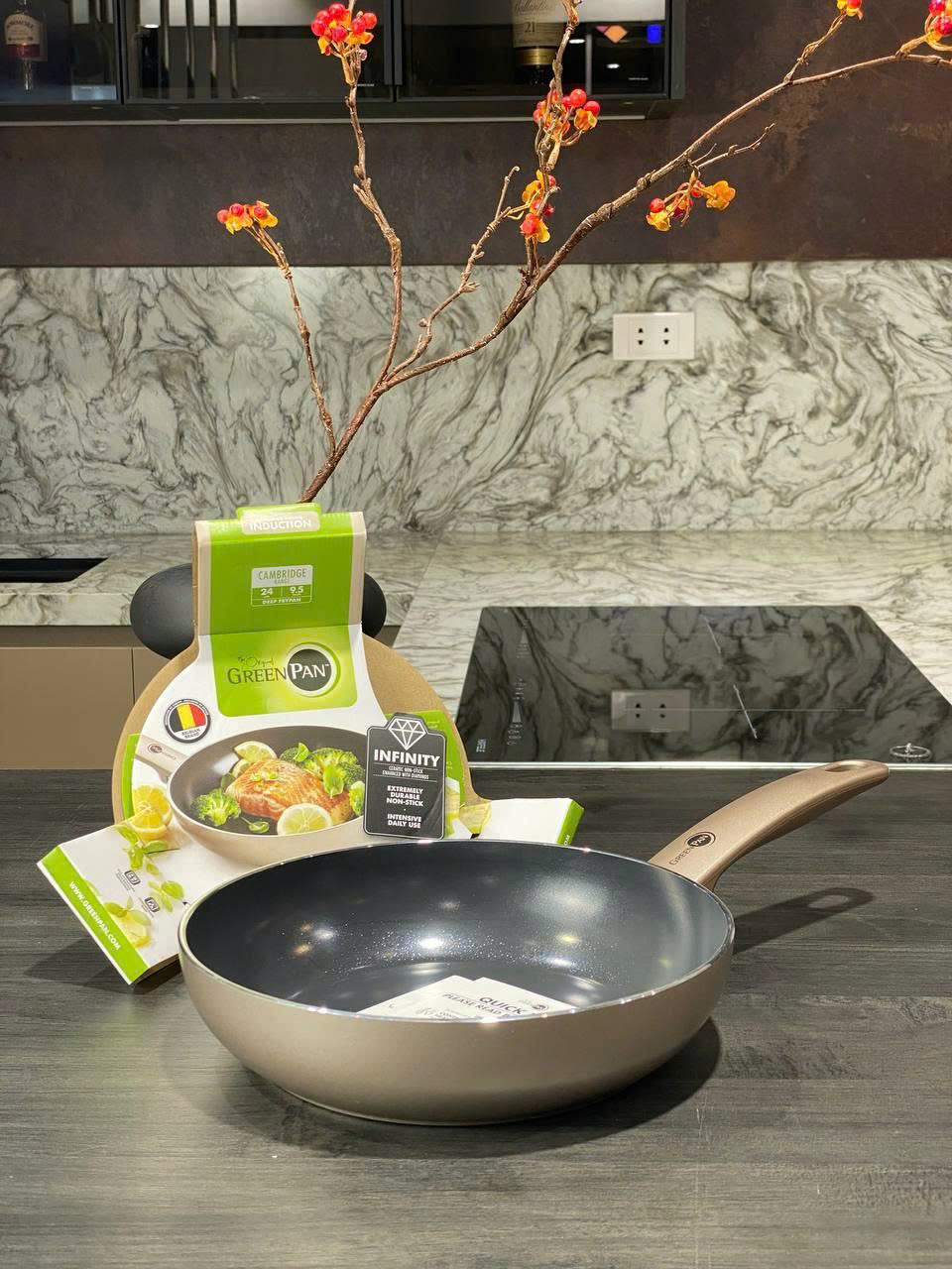 Chảo chống dính Greenpan 24cm màu đồng