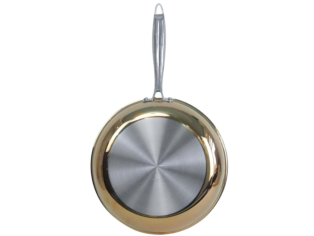Chảo inox Ciwete series Royal Knight màu vàng đồng 28cm