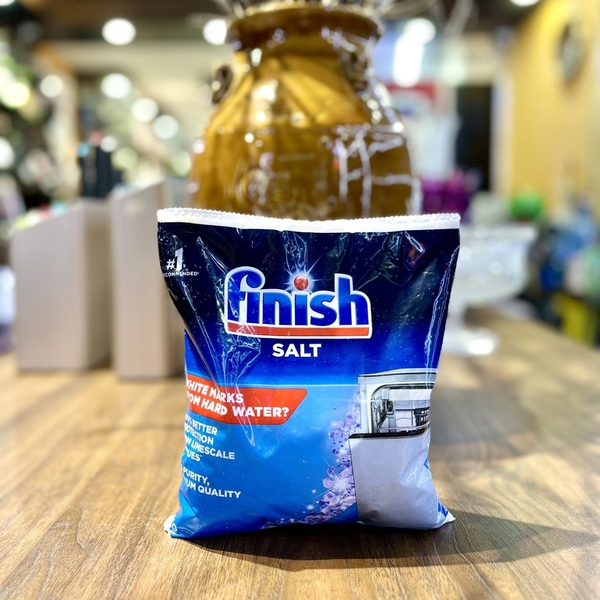 Muối rửa bát Finish Dishwasher Salt 1KG ( Thùng 8 túi )