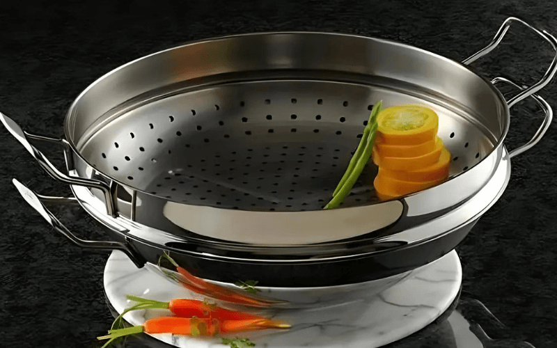 Chảo sâu lòng Fissler Nanjing 36cm kèm xửng hấp