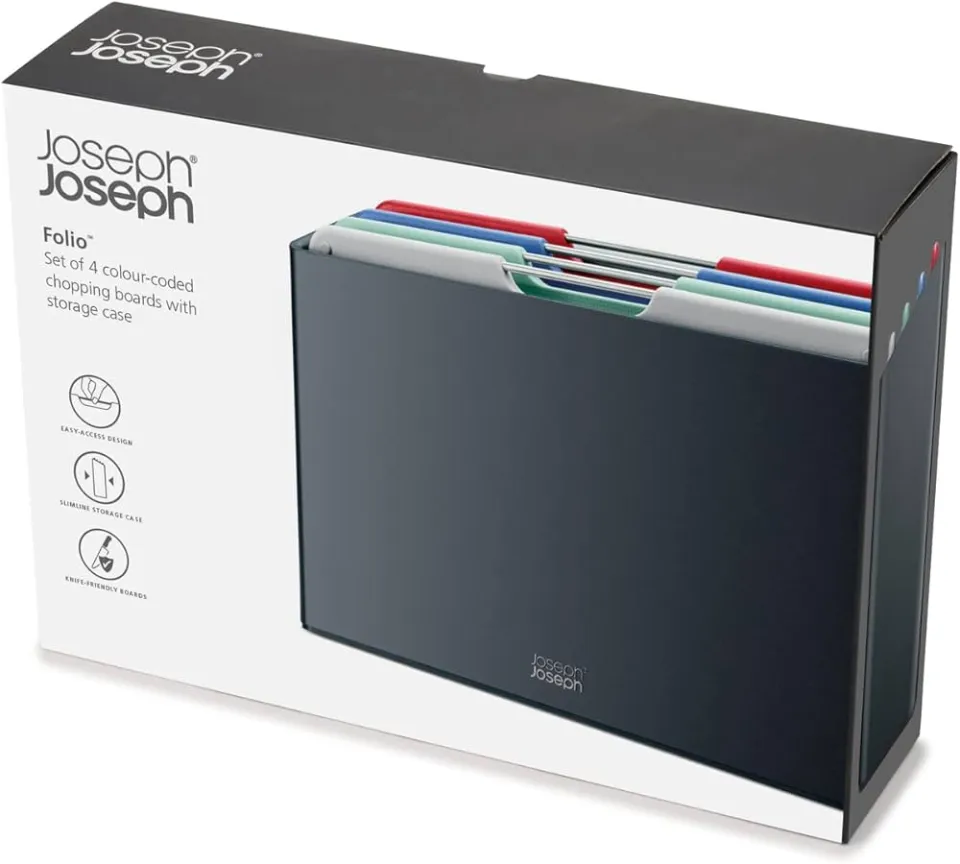 Bộ 4 thớt phân loại Joseph Joseph 60214 Folio Regular (Coast Graphite)