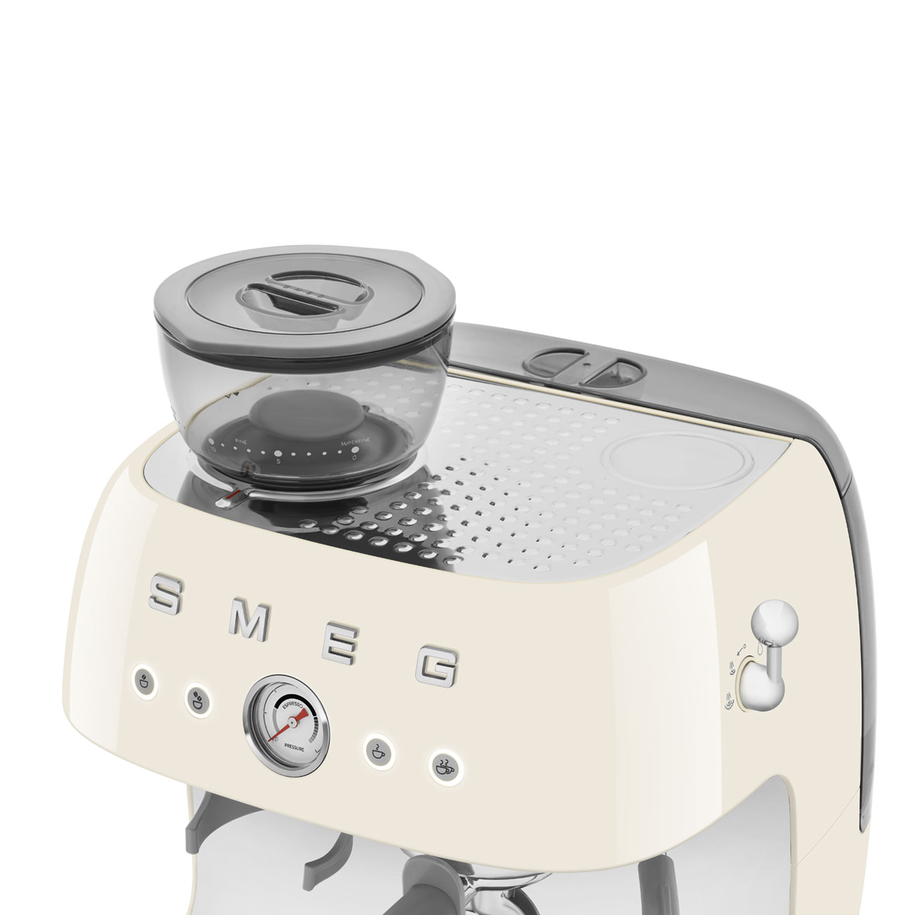 Máy pha cafe SMEG EGF03CREU màu kem có kèm cối xay