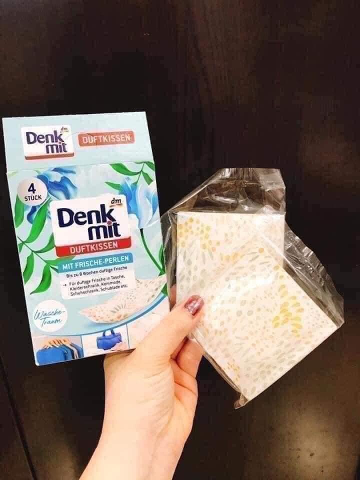 Túi thơm quần áo Denkmit Wäscheduft Kissen Sensual Fresh, 4 St (đóng 9 hộp/thùng)