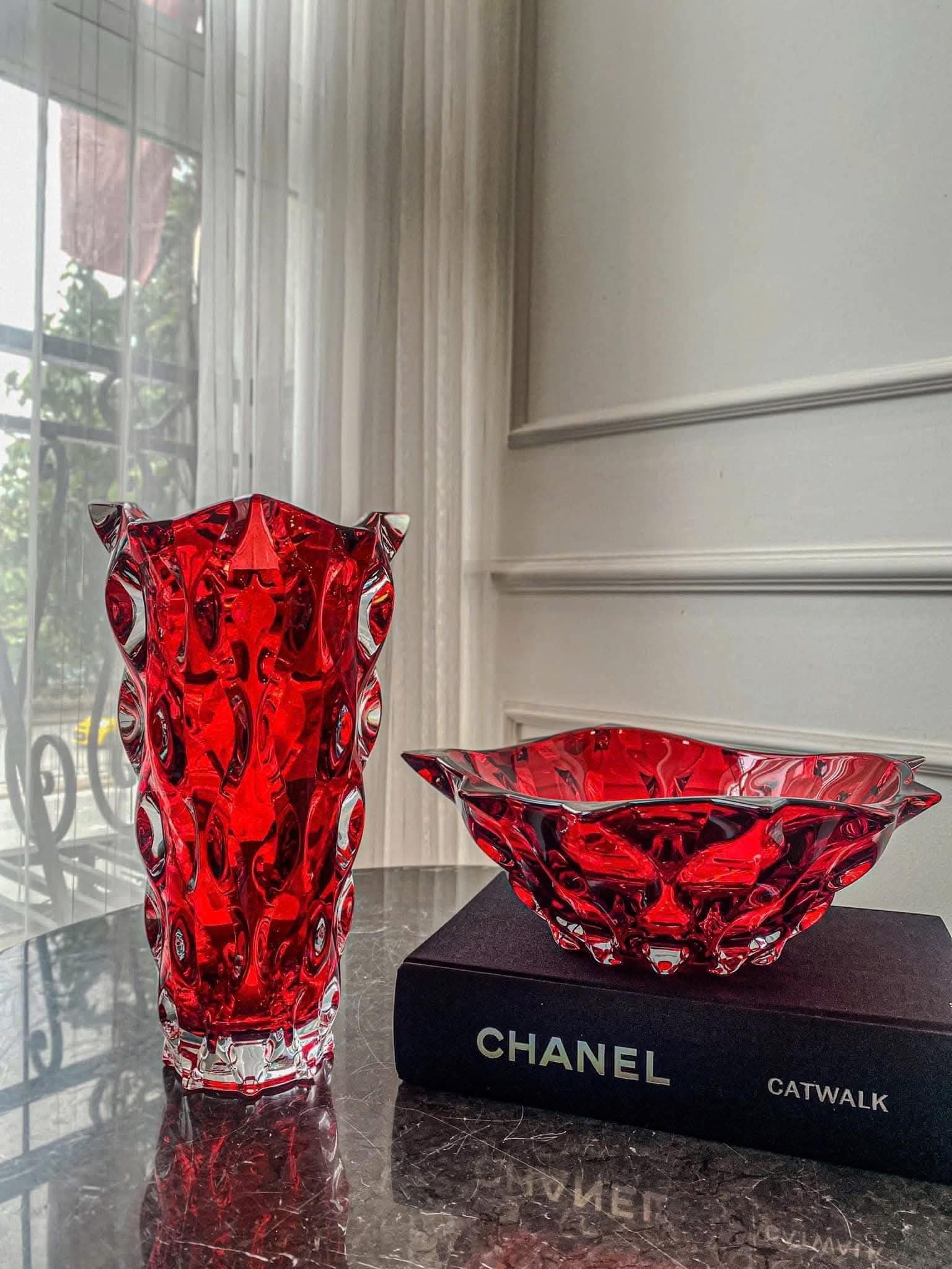 Tô Samba đỏ 30.5cm Bohemia Treasury