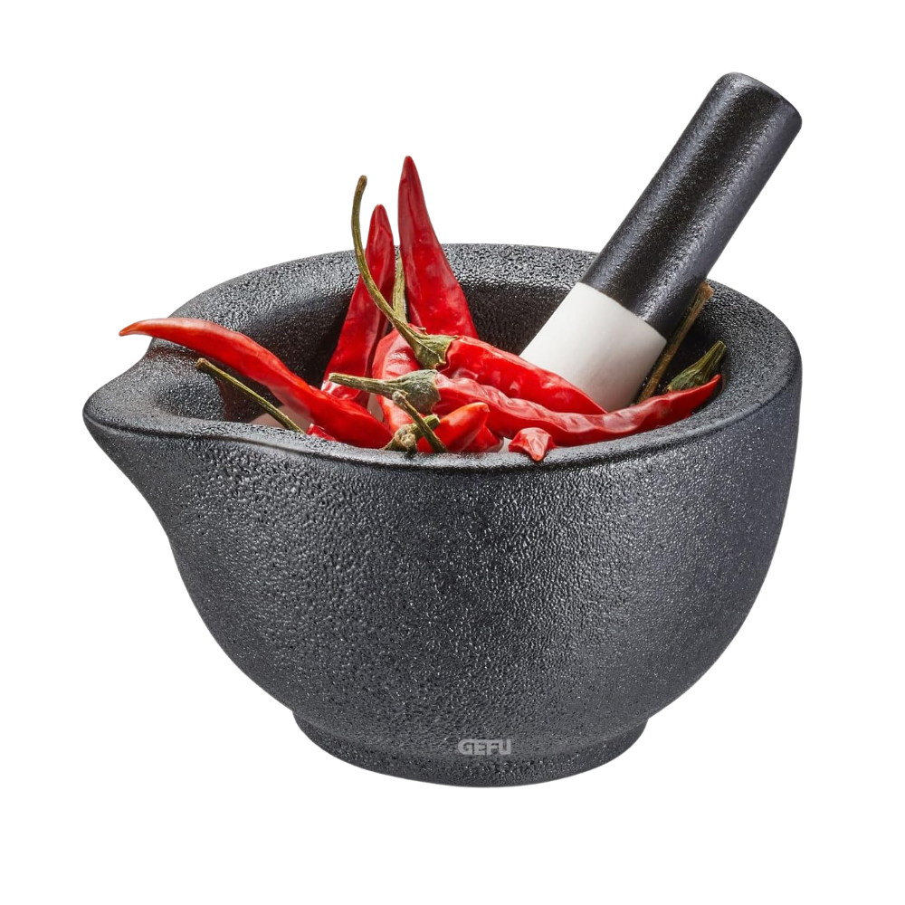 Bộ chày cối sứ GEFU 35322 Grino Mortar - Porcelain 10,2cm (nghiền gia vị tiêu, ớt, thuốc dược liệu...)