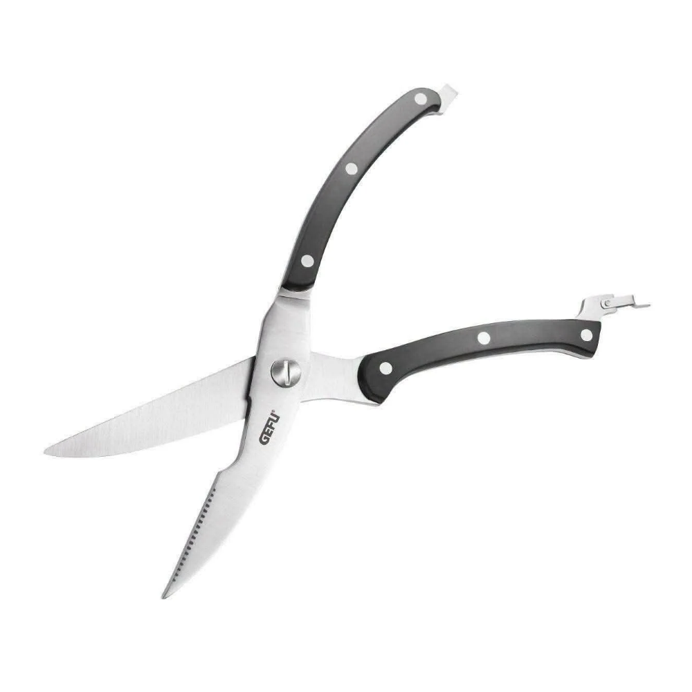 Kéo cắt gia cầm GEFU VIGO 12620 25,3cm – Lưỡi siêu sắc, rãnh cắt xương & lò xo trợ lực