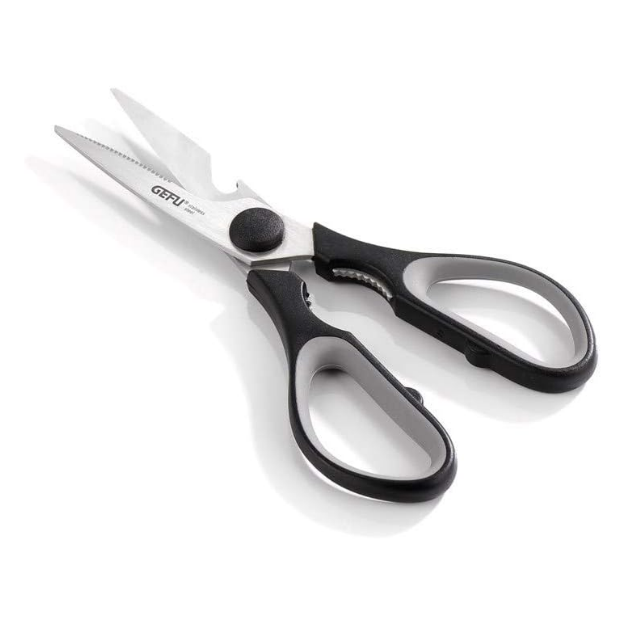 Kéo đa năng nhà bếp GEFU UNA 12650 21cm – Cắt, khui nắp chai & mở nắp vặn Ø30mm