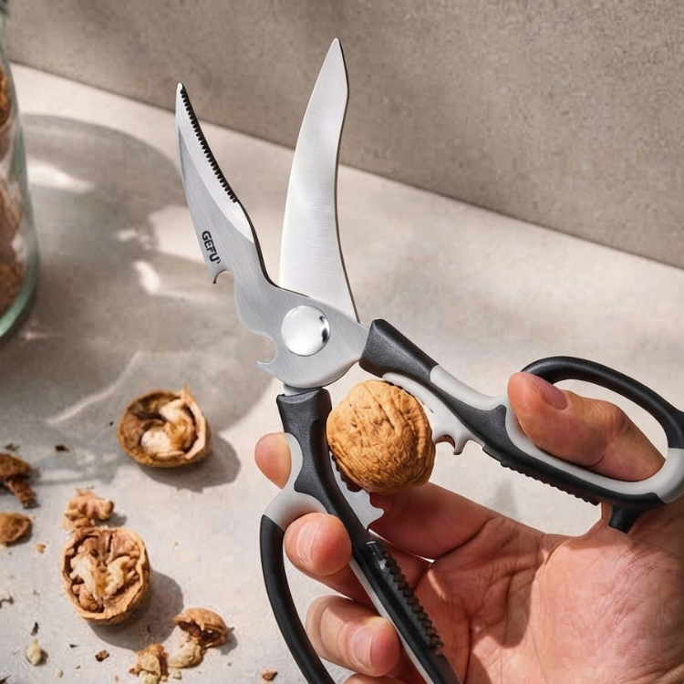 Kéo nhà bếp đa năng GEFU 12665 Multico 22,9cm 4in1 - Cắt thực phẩm, khui nắp chai, mở nắp hộp & kẹp hạt
