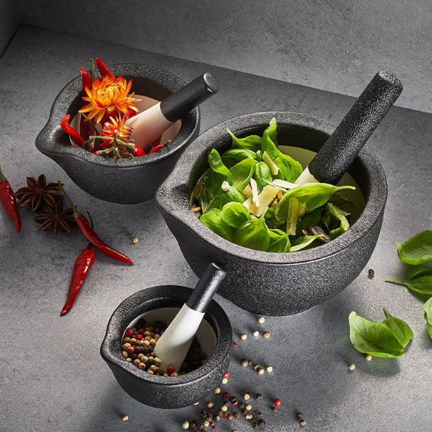 Bộ chày cối sứ GEFU 35322 Grino Mortar - Porcelain 10,2cm (nghiền gia vị tiêu, ớt, thuốc dược liệu...)