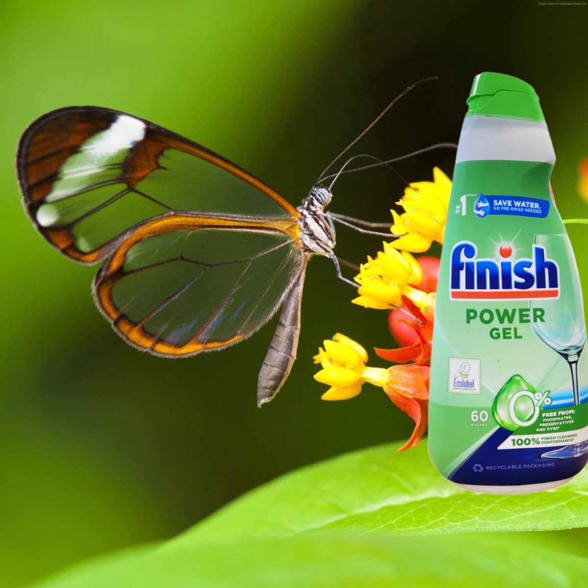 Gel rửa bát Finish 0% ECO 900ml (thùng 5 chai)